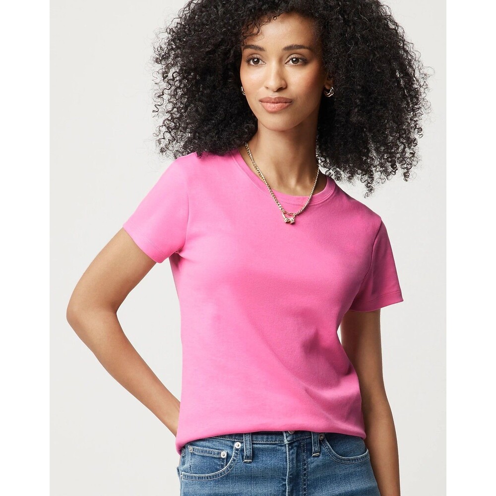 MWT J.CREW FACTORY NWT 100% Cotton Girlfriend Pink Crewneck Tee SMALL